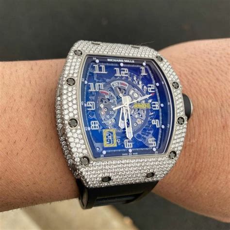 iced out richard mille watch.